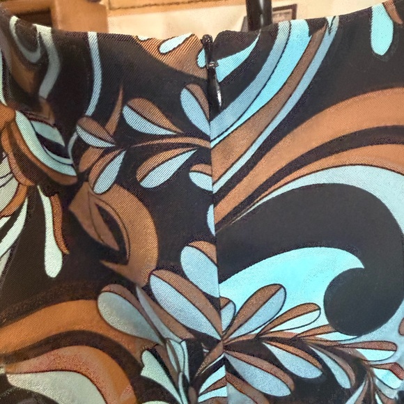 Dressbarn Blue and Brown Swirl Dress - Picture 8 of 10